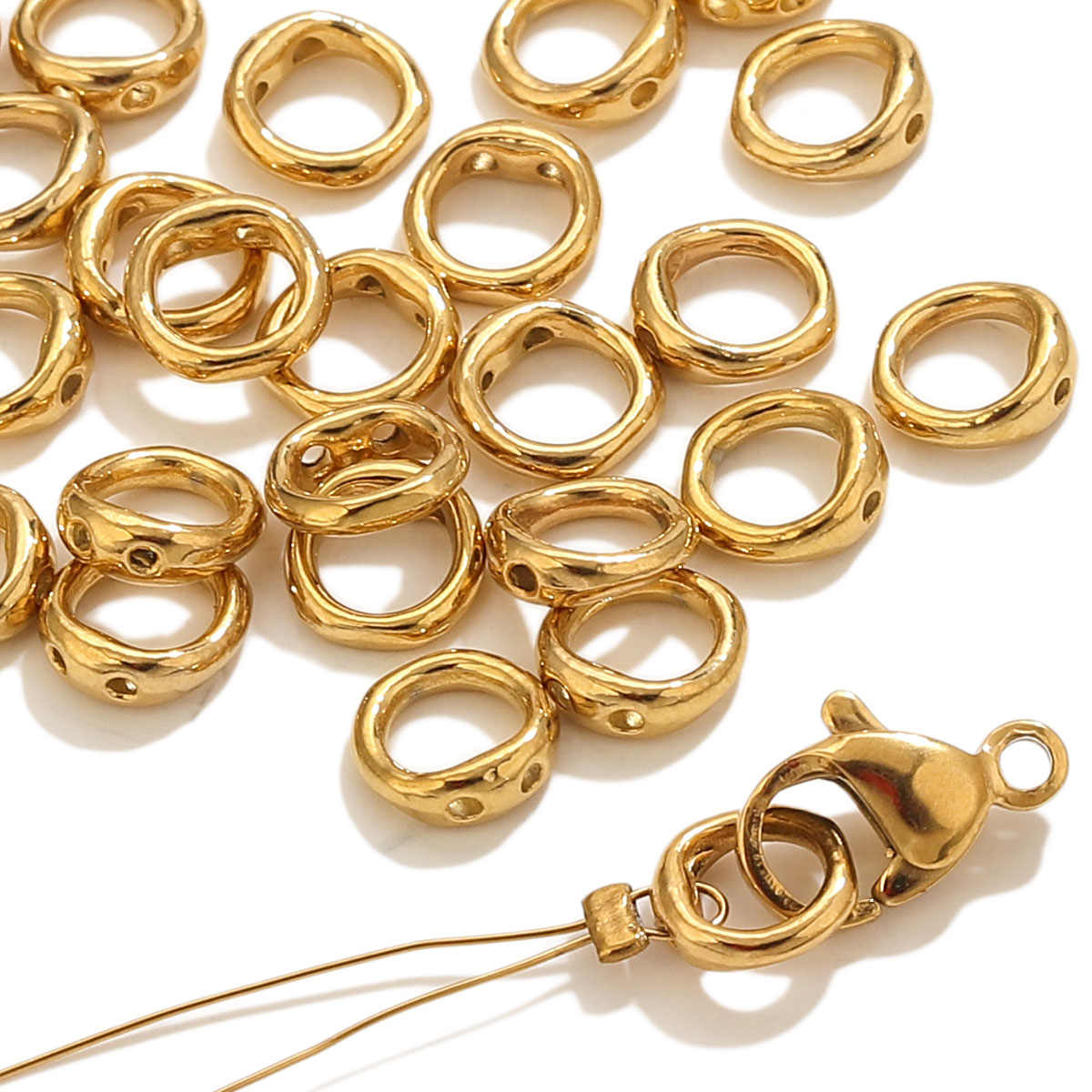 Jewelry Making Materials - 20pcs Stainless Steel Clasps End Connectors
