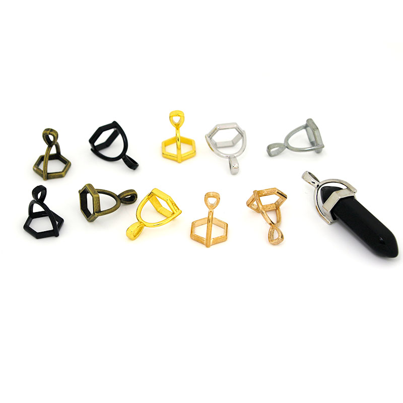Jewelry Making Gemstones - 20Pcs Hexagonal Gemstone Cap Natural Stone