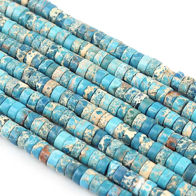 Jewelry Making Gemstones - Natural Emperor Stone Turquoise Beads Cylinder
