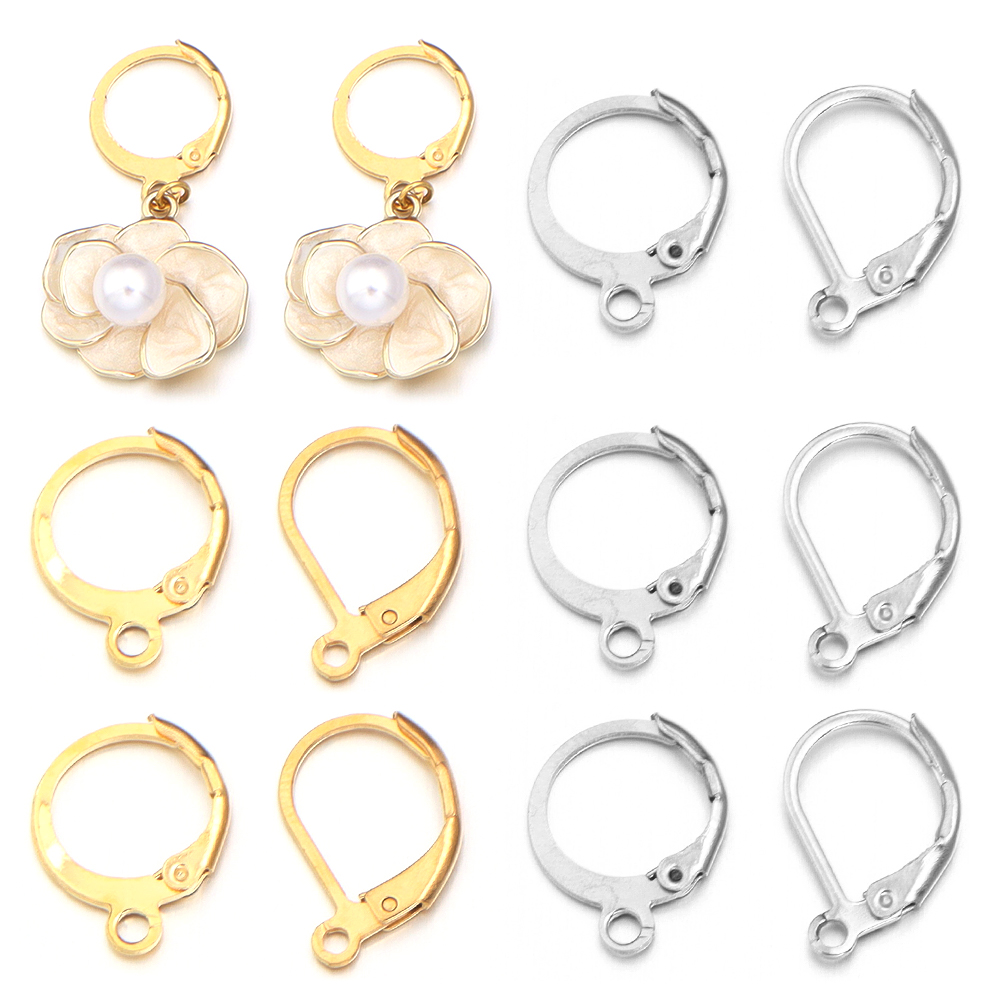 Jewelry Making Materials - 20pcs/lot Stainless Steel Ear Hook Round