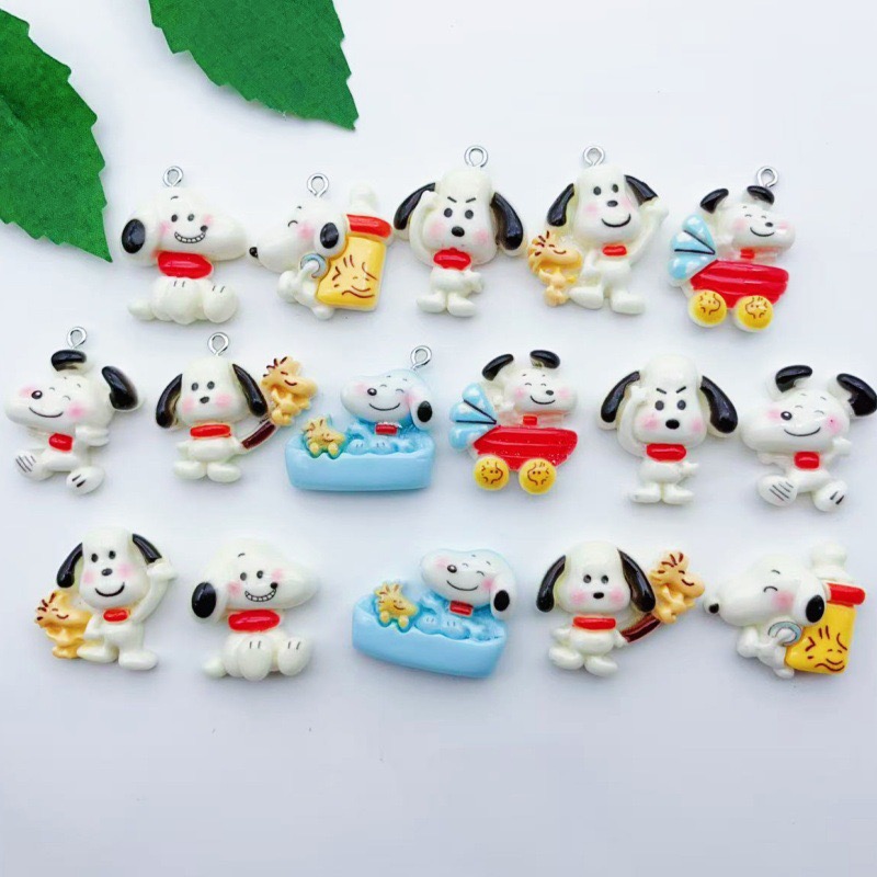 Jewelry Making - 12pcs resin cartoon dog pendant, DIY