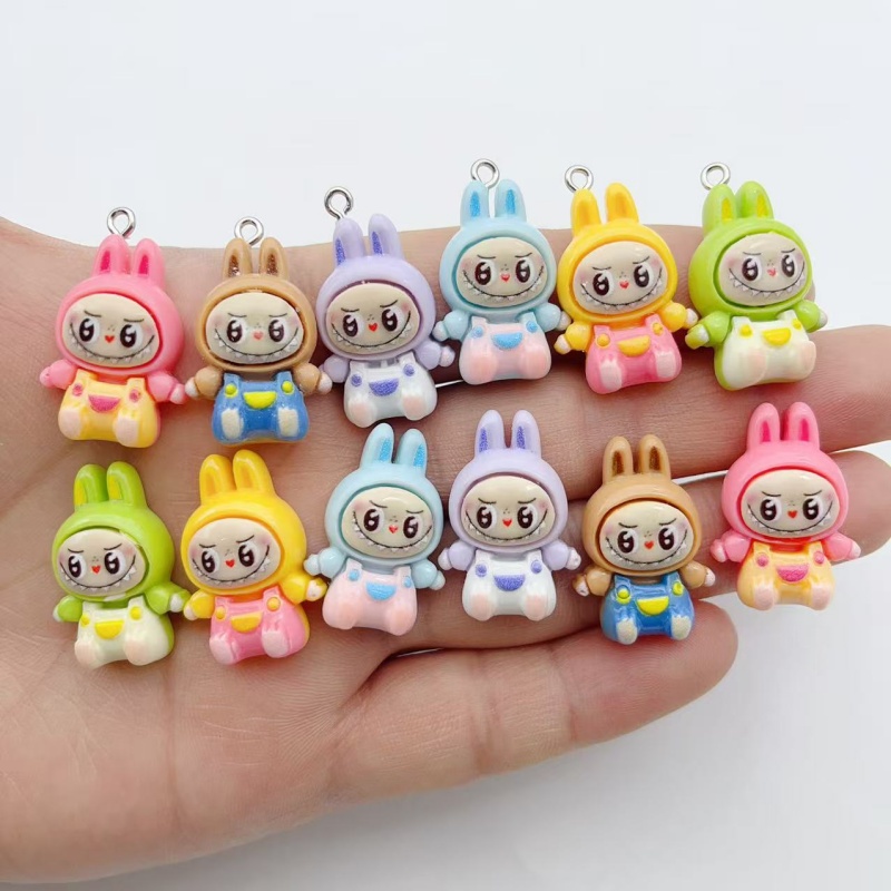 Jewelry Making - 10Pcs Kawaii Rabbit Strawberry House Resin