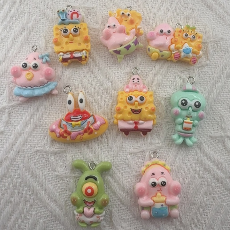 Jewelry Making - 10pcs cartoon resin pendant, DIY jewelry