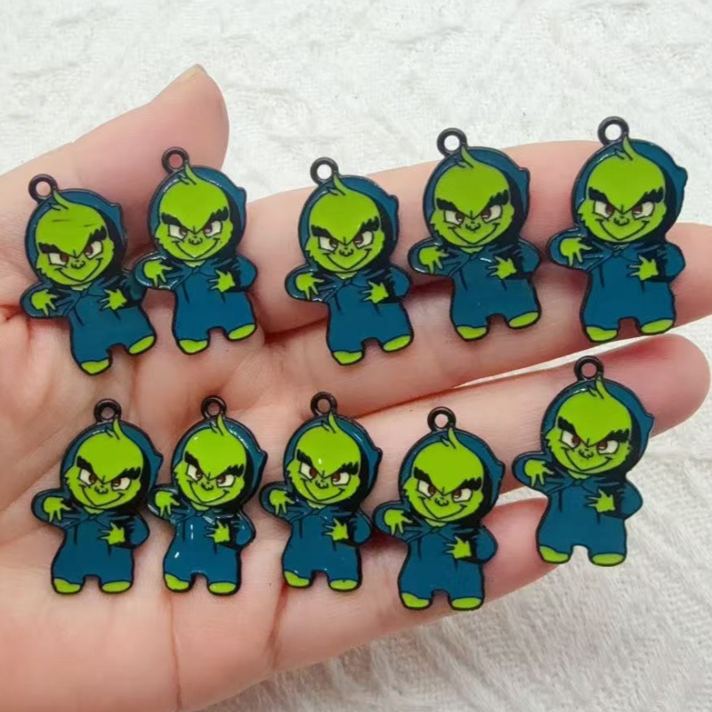 Jewelry Making - 10pcs alloy drip oil cartoon Christmas