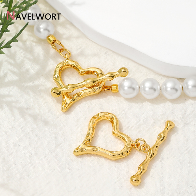 Jewelry Making Materials - 18K Gold Plated Heart Shape OT