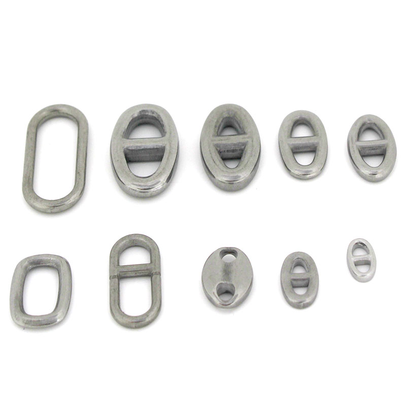 Jewelry Making Materials - 10Pcs Stainless Steel Double Hole Oval