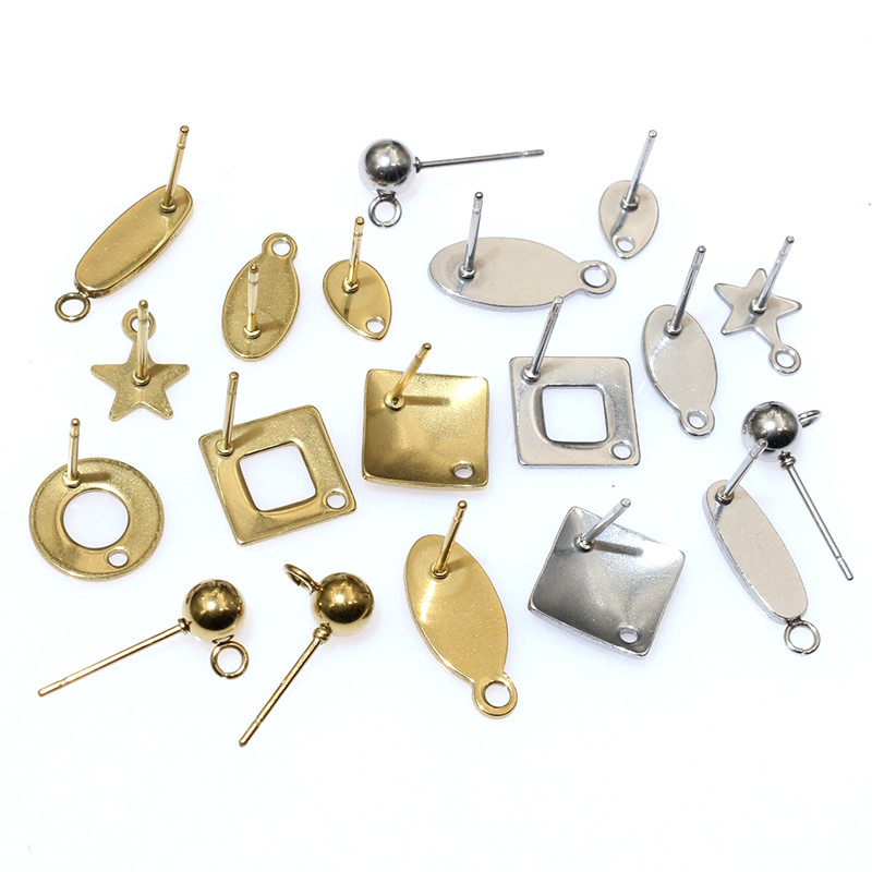 Jewelry Making Metals - 20pcs Stainless Steel Craft Earring Studs