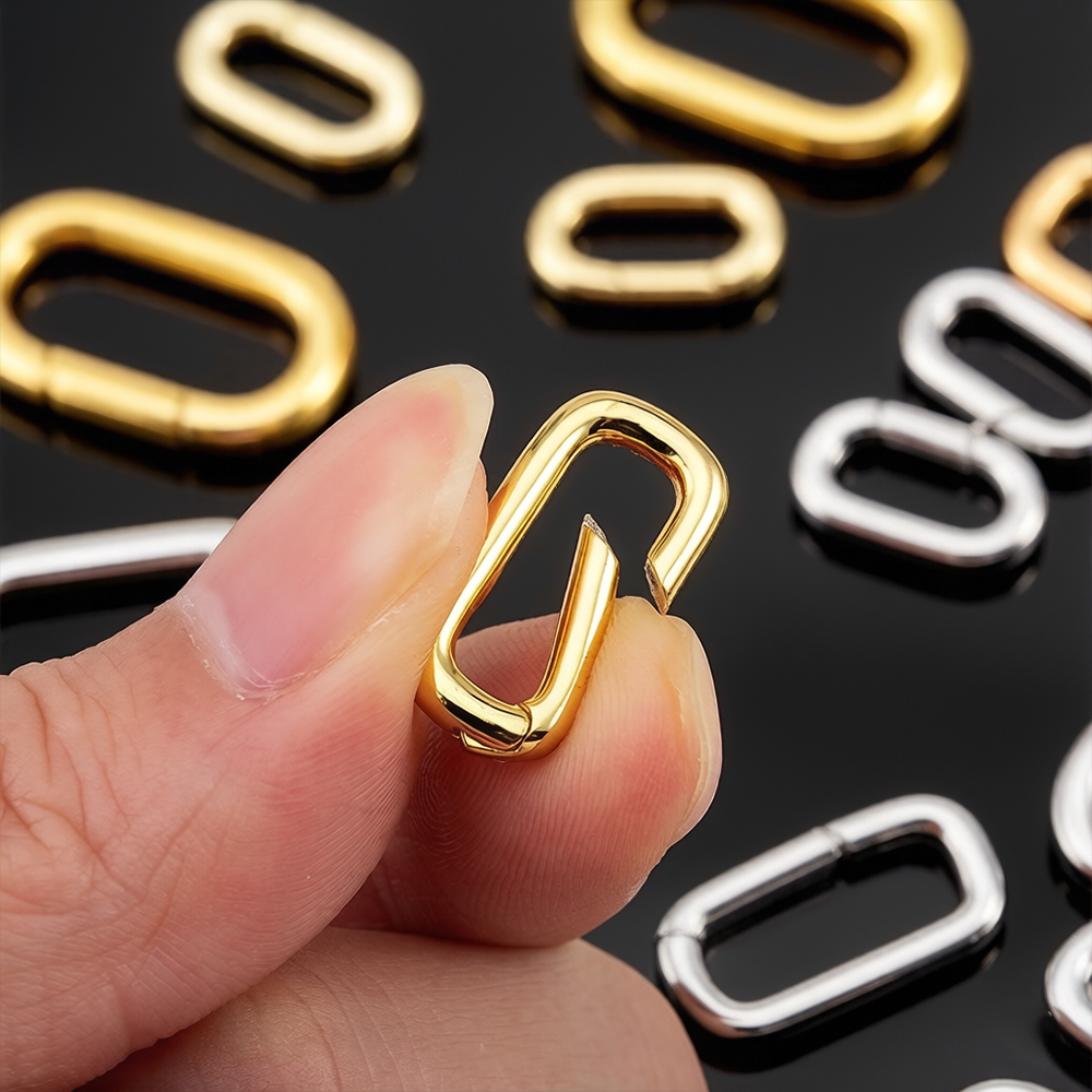 Jewelry Making Materials - 2pcs 18K Gold Plated Filled Oval