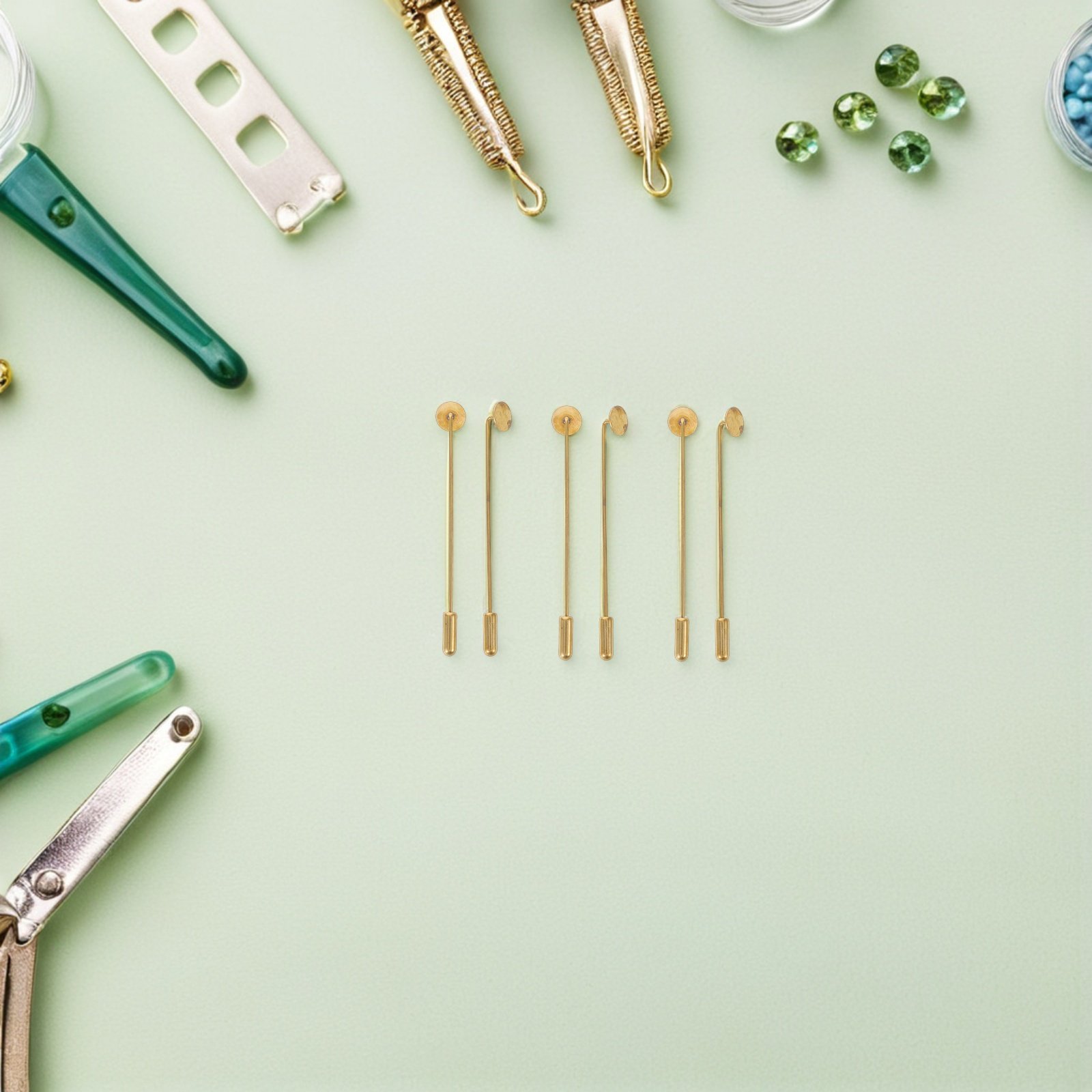 50Sets Pure Copper Flat Round  - Jewelry Making Tray recension och pris