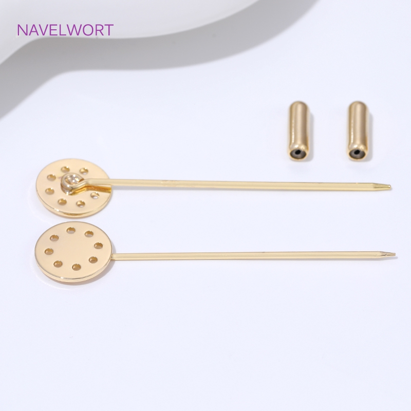 14K Gold Plated Long Brooch Sa - Jewelry Making Tray recension och pris