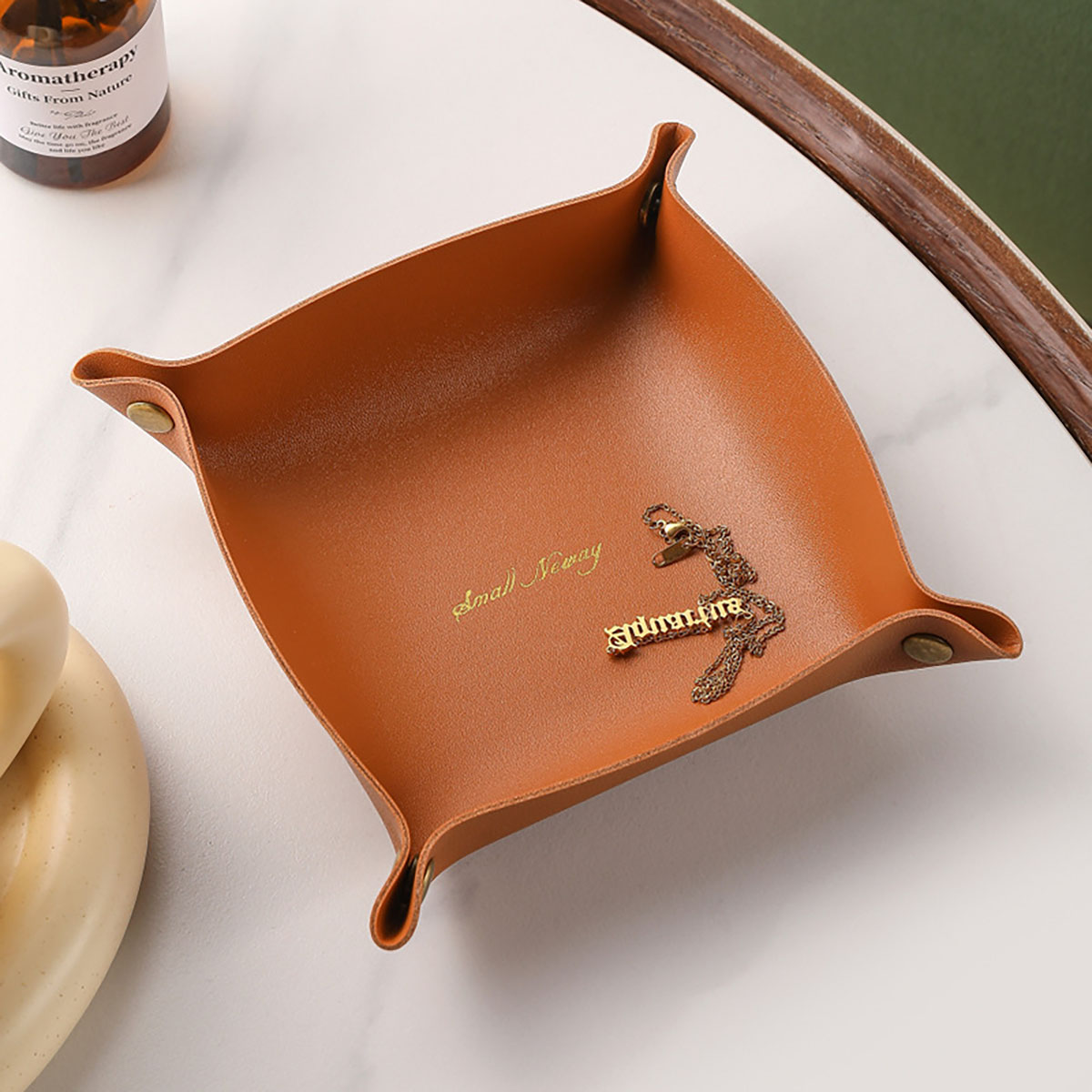 Nordic Style Leather Storage T - Jewelry Making Tray recension och pris