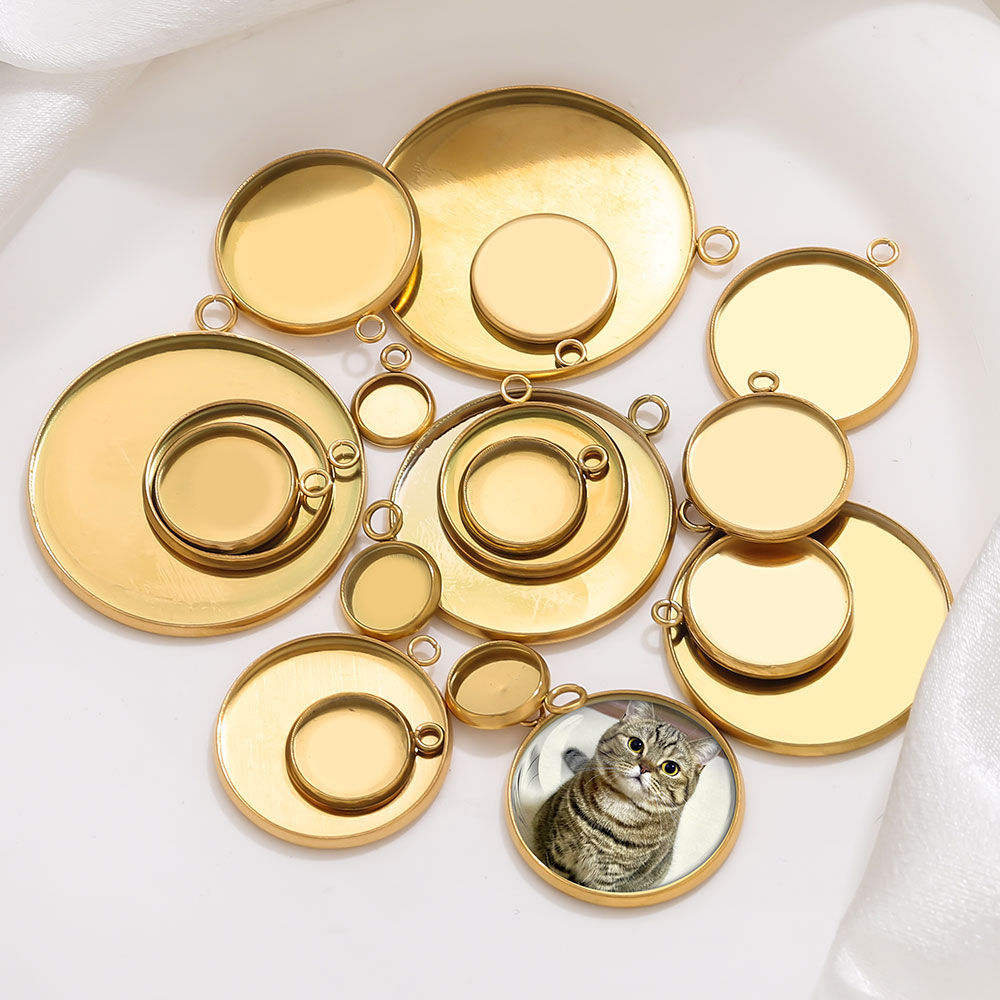 10 Pcs Golden Stainless Steel  - Jewelry Making Tray recension och pris