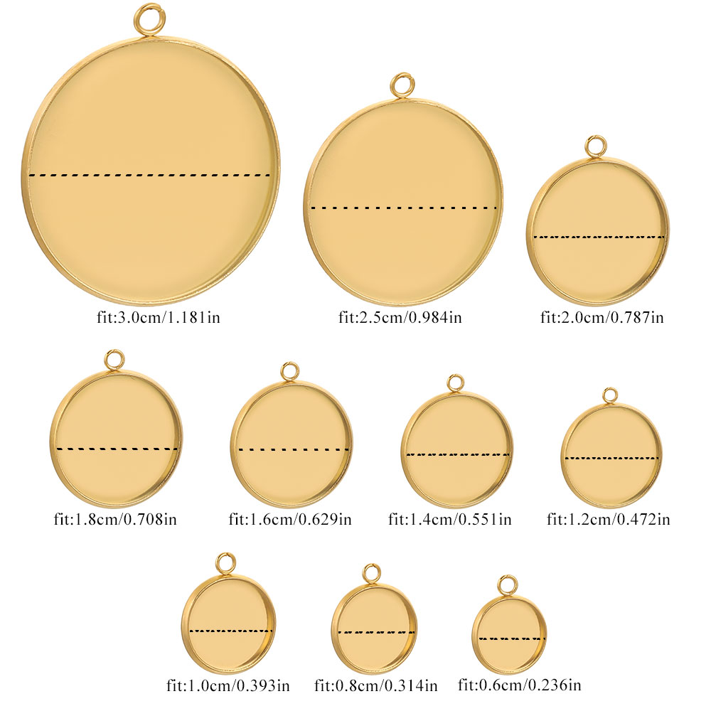 10 Pcs Golden Stainless Steel  - Jewelry Making Tray recension och pris