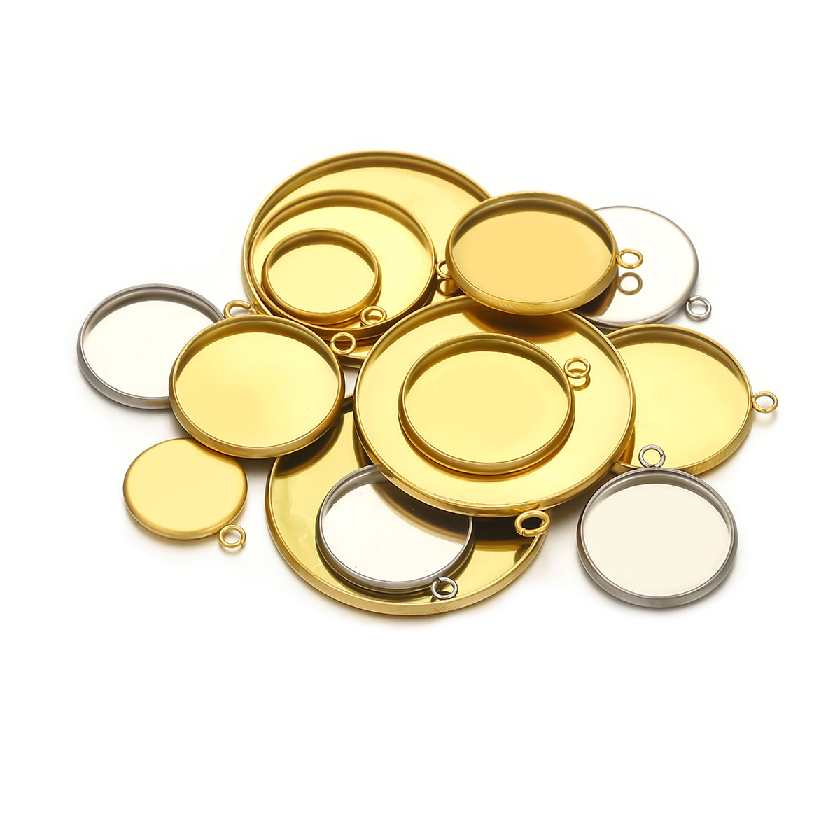 10 Pcs Golden Stainless Steel  - Jewelry Making Tray recension och pris