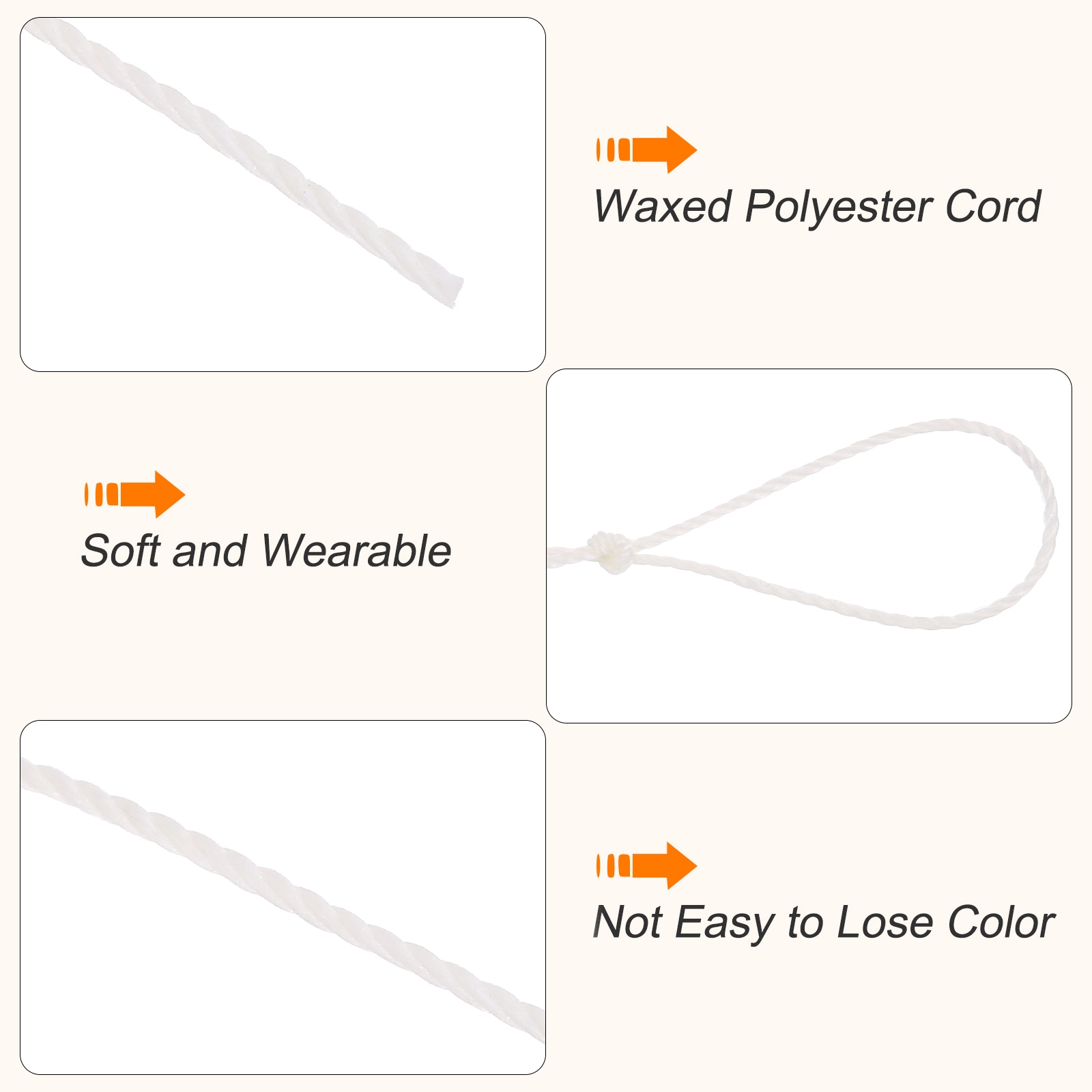 Waxed Cord 0.8mm 60 Yards Wax  - Jewelry Making recension och pris