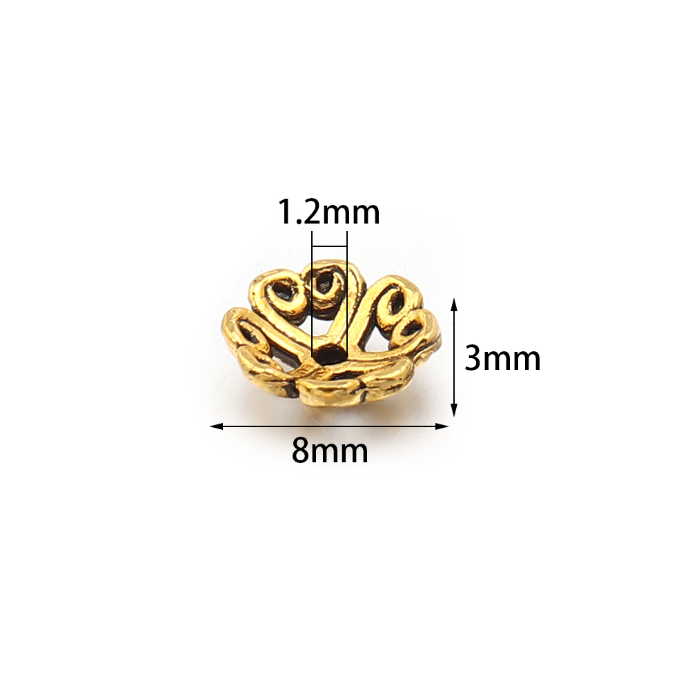 100pcs 8mm Alloy Hollow Out Fl - Jewelry Making Tray recension och pris