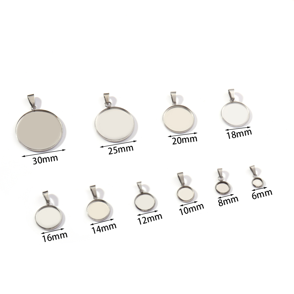 5-10pcs 6-30mm Stainless Steel - Jewelry Making Tray recension och pris