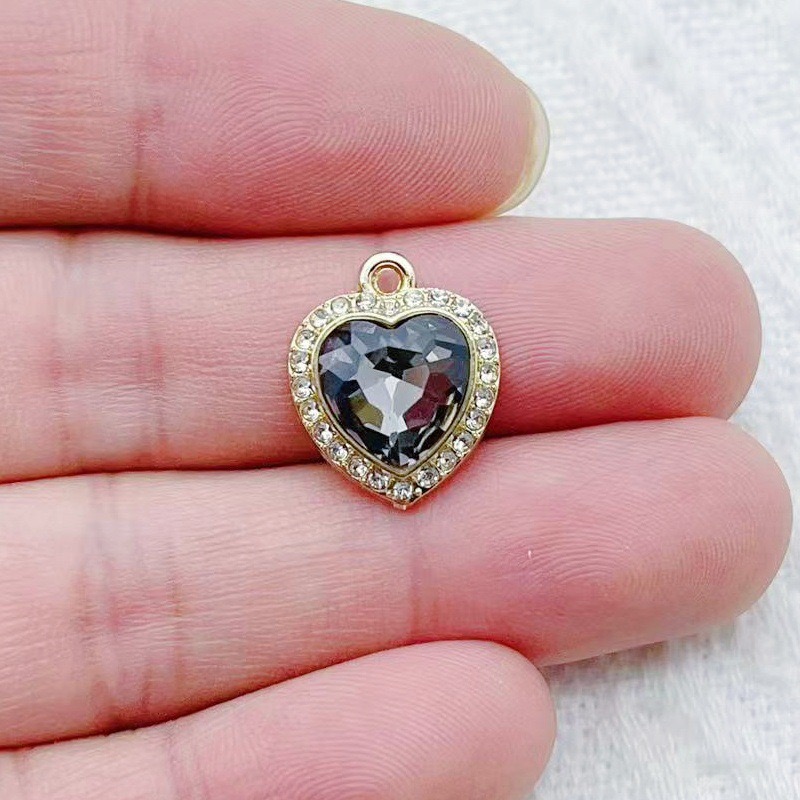 10pcs heart-shaped inlaid colo - Jewelry Making recension och pris