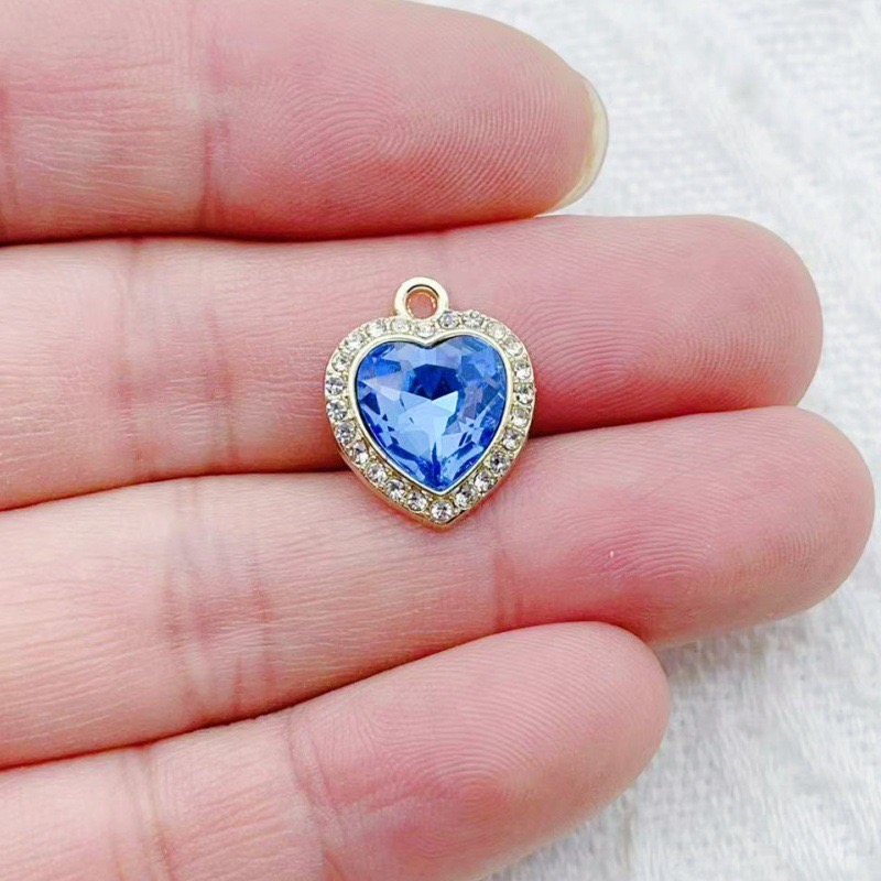 10pcs heart-shaped inlaid colo - Jewelry Making recension och pris