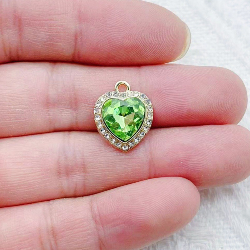 10pcs heart-shaped inlaid colo - Jewelry Making recension och pris