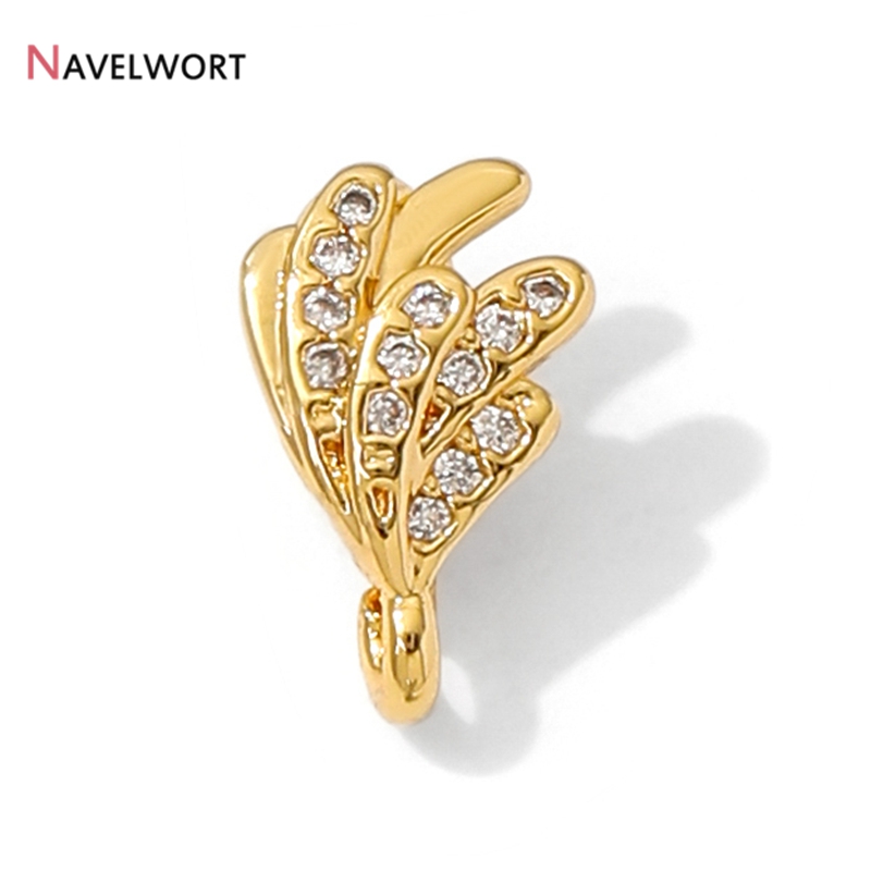 18K Gold Plated Brass With Zir - Jewelry Making Materials recension och pris