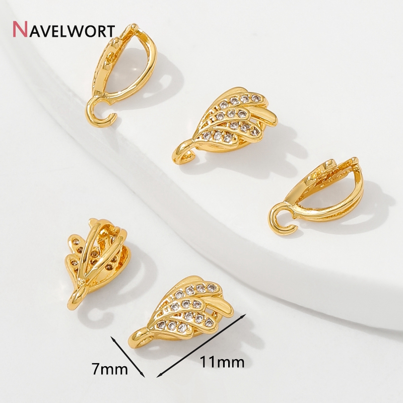 18K Gold Plated Brass With Zir - Jewelry Making Materials recension och pris