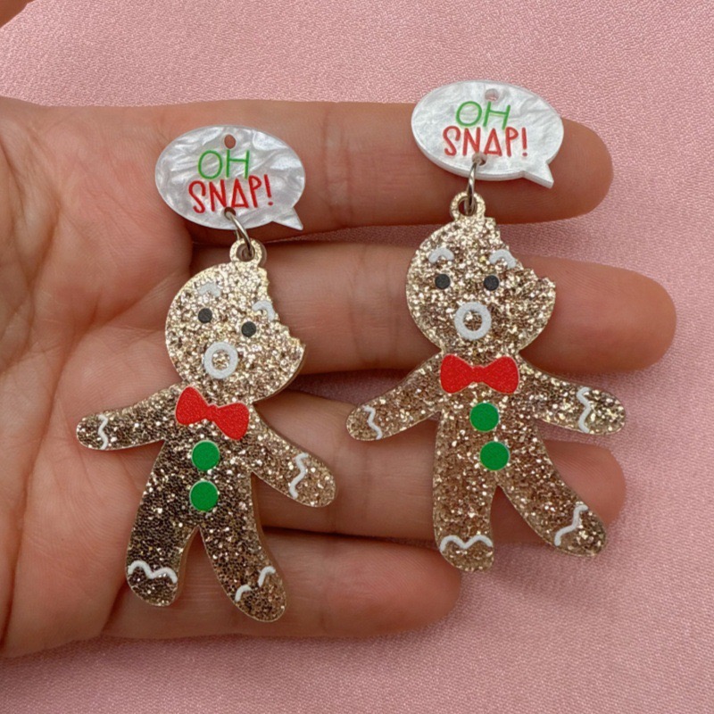 10pcs Cute Christmas Gingerbre - Jewelry Making recension och pris