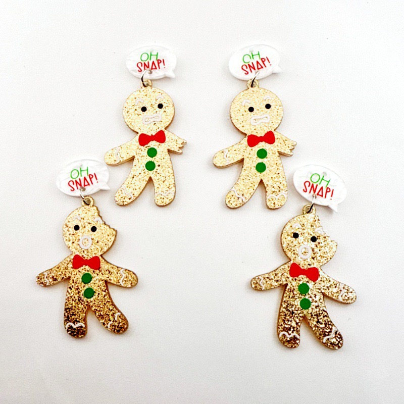 10pcs Cute Christmas Gingerbre - Jewelry Making recension och pris