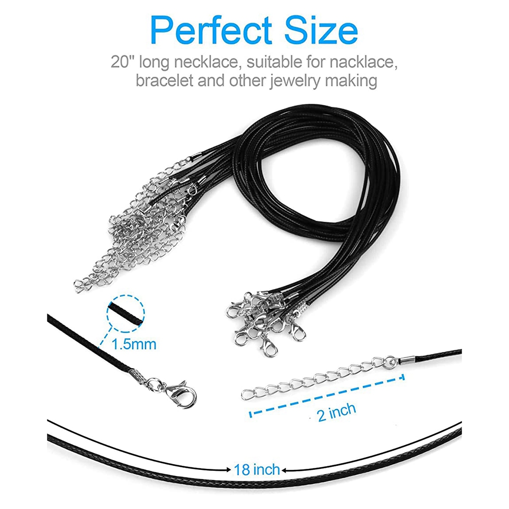 ABQR 24PCS Cord Necklace, 20 i - Jewelry Making recension och pris