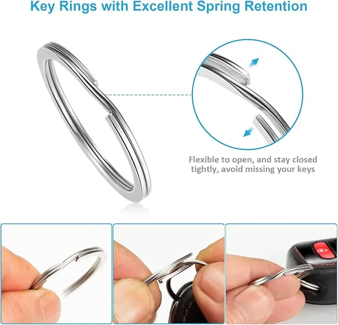 20pcs Stainless Steel Key Ring - Jewelry Making recension och pris