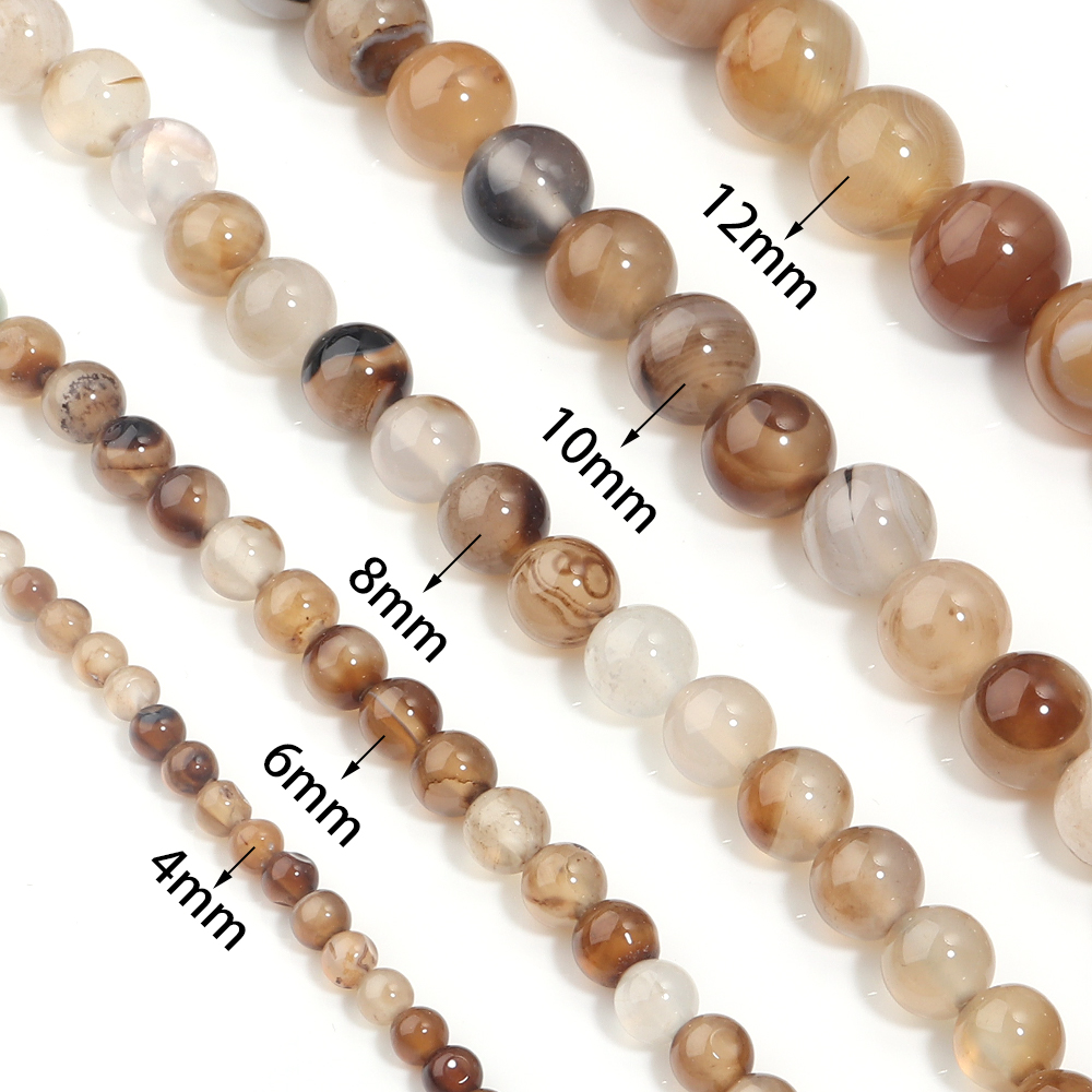 1strand 6/5/8/10/12mm Light Br - Jewelry Making Gemstones recension och pris