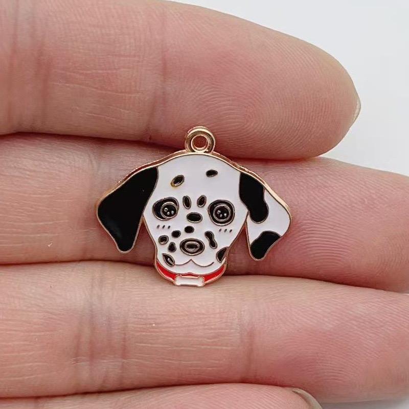12pcs cartoon pet spotted dog  - Jewelry Making recension och pris