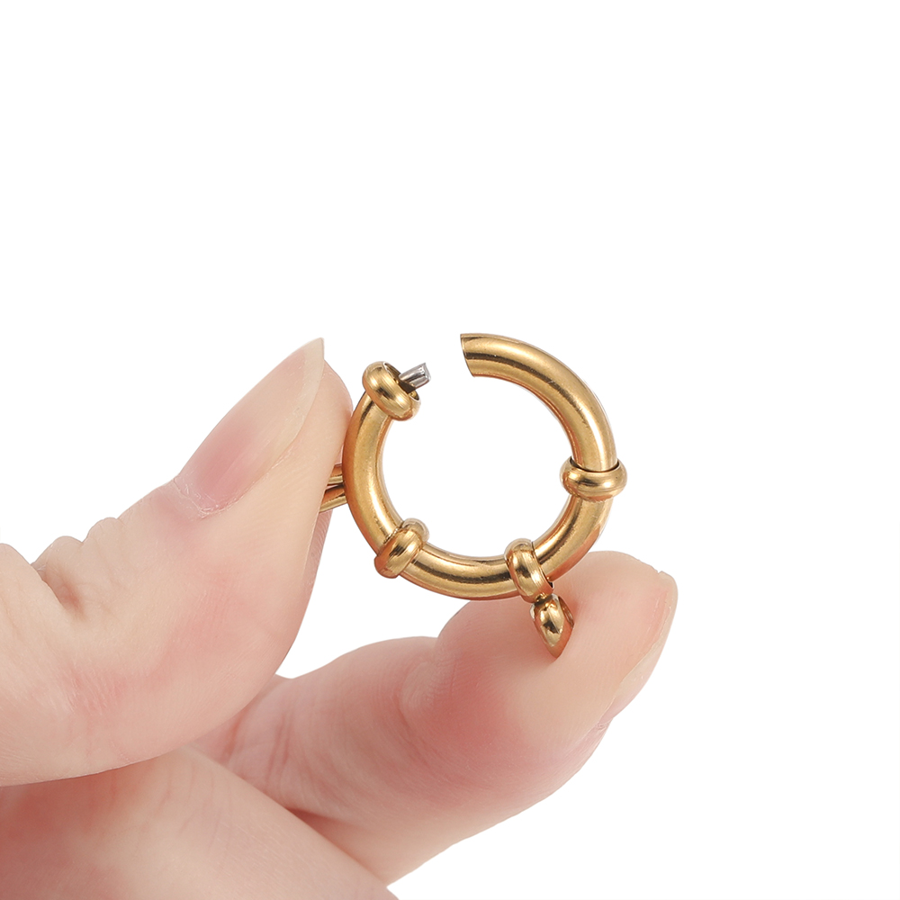 2pcs Stainless Steel Round Spr - Jewelry Making Materials recension och pris
