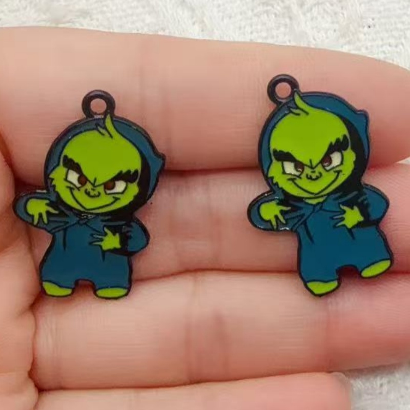 10pcs alloy drip oil cartoon C - Jewelry Making recension och pris