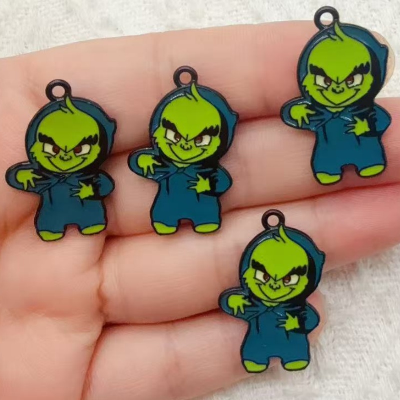 10pcs alloy drip oil cartoon C - Jewelry Making recension och pris