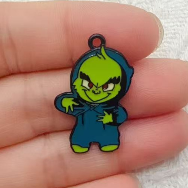 10pcs alloy drip oil cartoon C - Jewelry Making recension och pris
