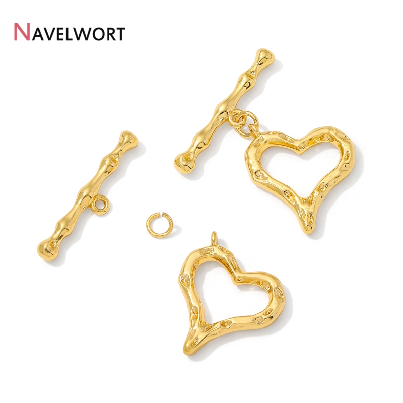 18K Gold Plated Heart Shape OT - Jewelry Making Materials recension och pris