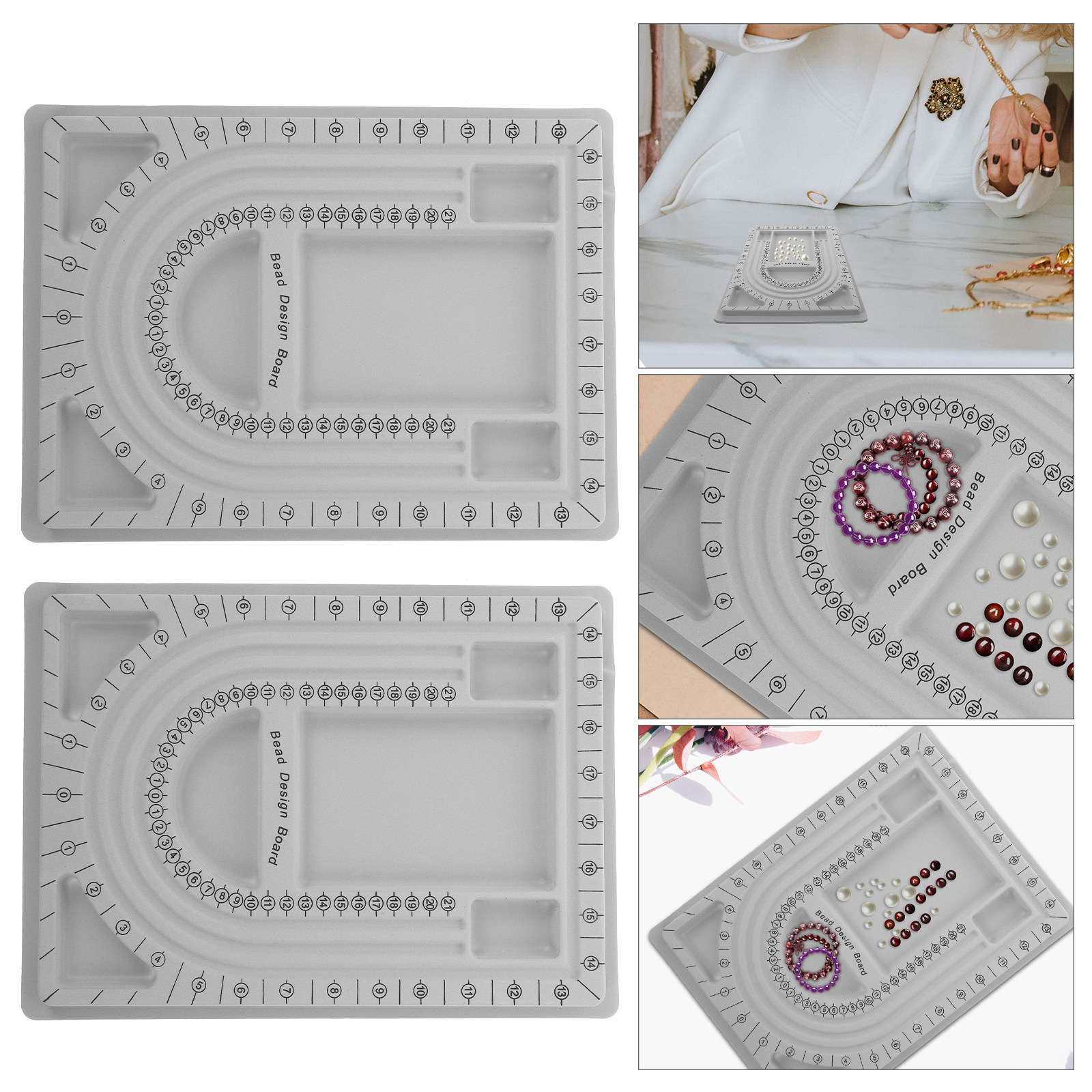 2Pcs Bead Design Board Jewelry - Jewelry Making Tray recension och pris