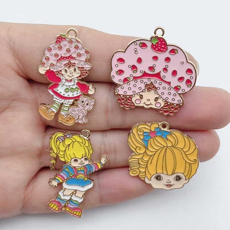 10pcs Cute Little Girl Enamel  - Jewelry Making recension och pris