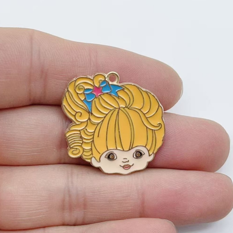 10pcs Cute Little Girl Enamel  - Jewelry Making recension och pris